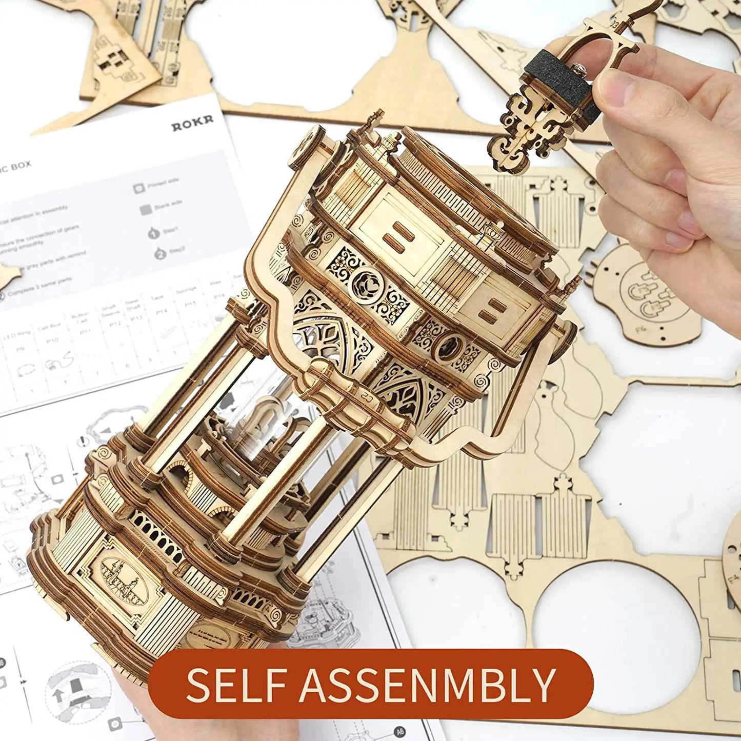 Robotime 3D Starry Night Music Box Kit