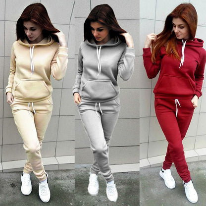 Casual Women's Jogging Hoodie and Trousers Set