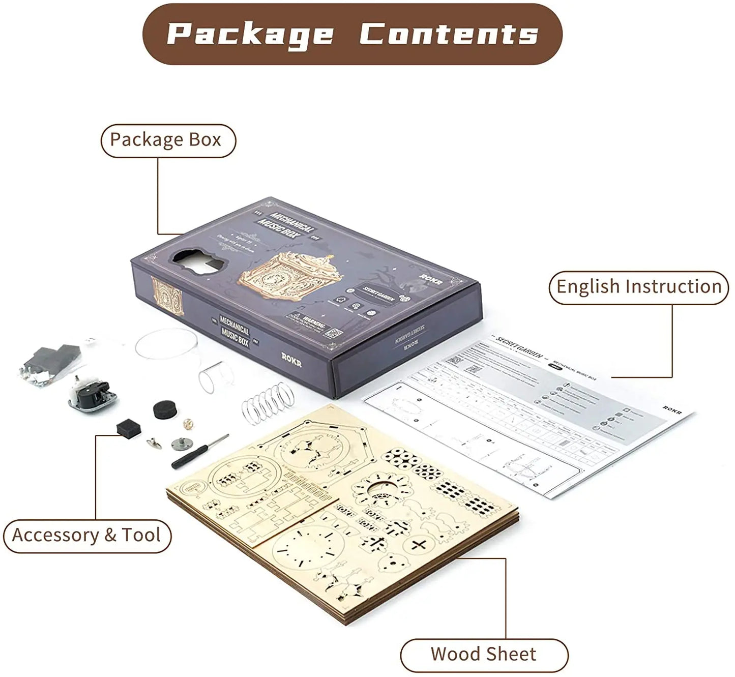 Robotime 3D Starry Night Music Box Kit