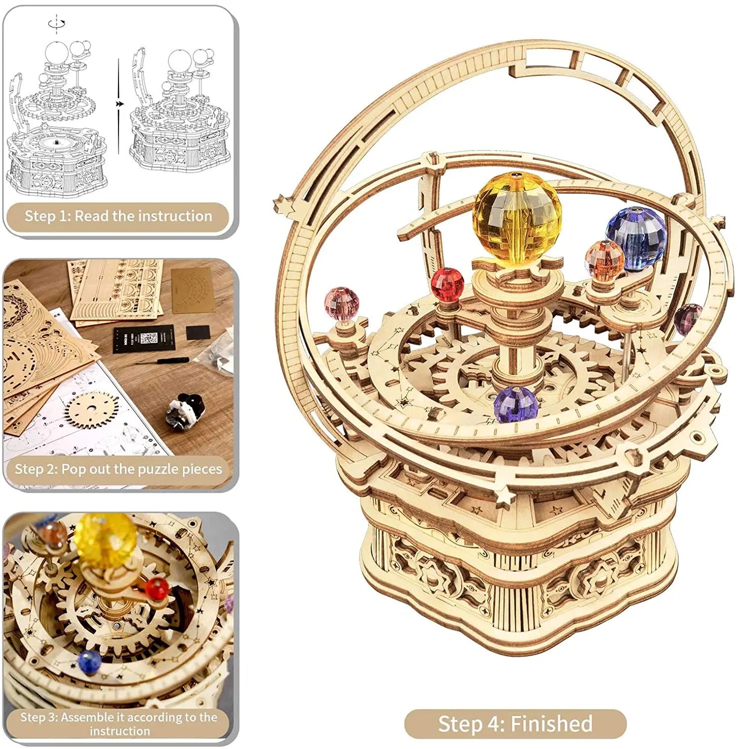 Robotime 3D Starry Night Music Box Kit