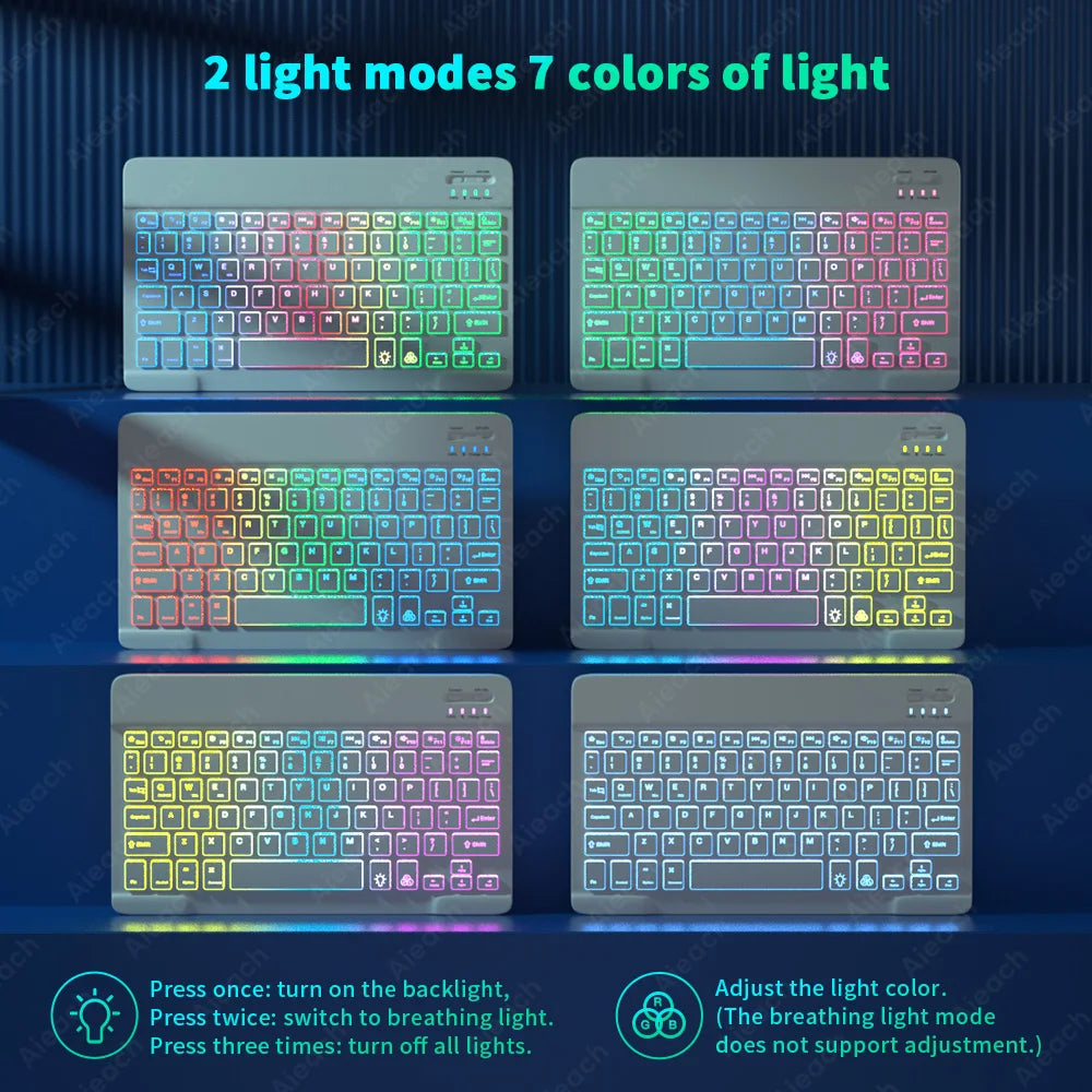 Bluetooth Rainbow Backlit Keyboard and Mouse