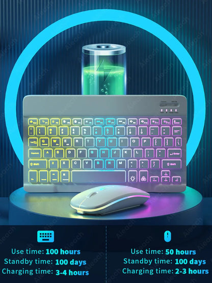 Bluetooth Rainbow Backlit Keyboard and Mouse