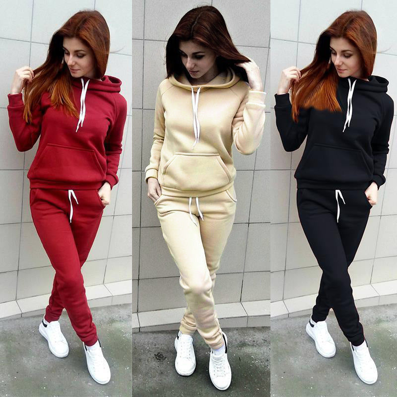 Casual Women's Jogging Hoodie and Trousers Set