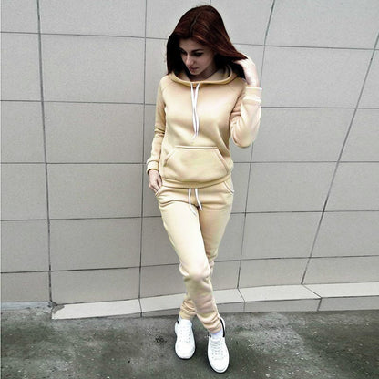 Casual Women's Jogging Hoodie and Trousers Set