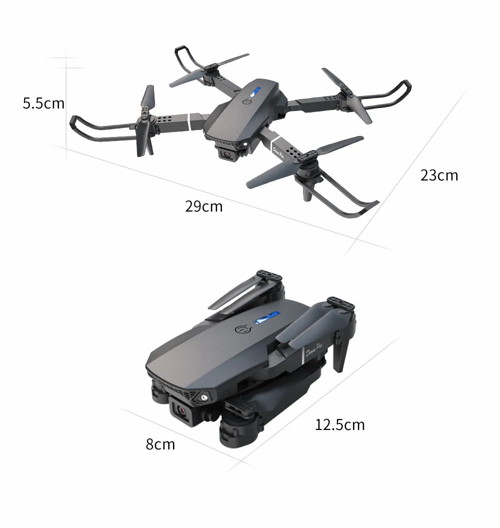 E88 Foldable 4K Drone with Dual Camera