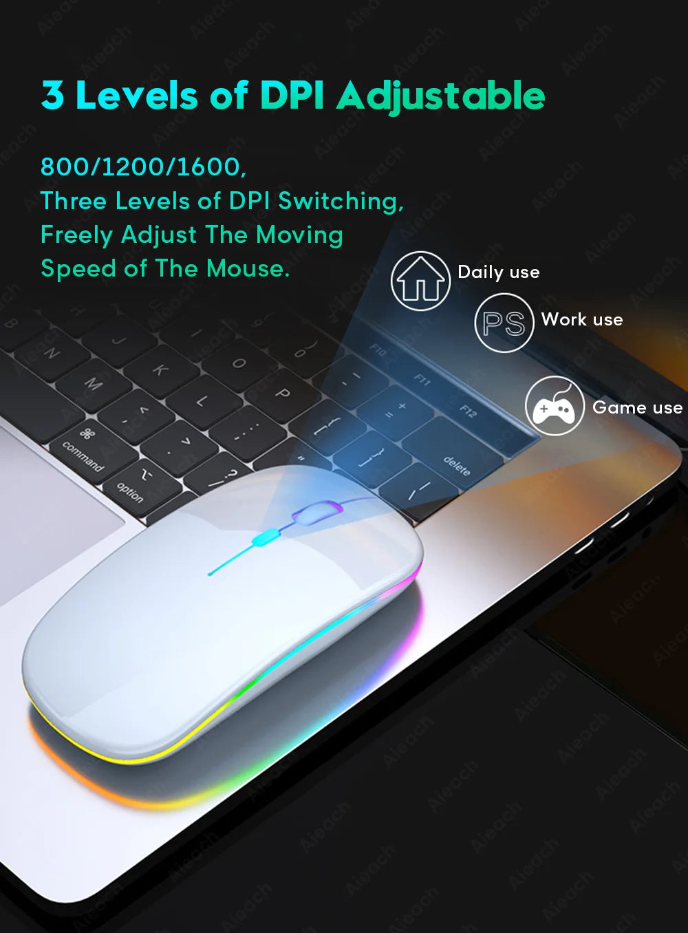 Bluetooth Rainbow Backlit Keyboard and Mouse