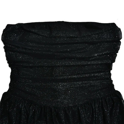 Mozision Black Strapless Sequin Mini Dress