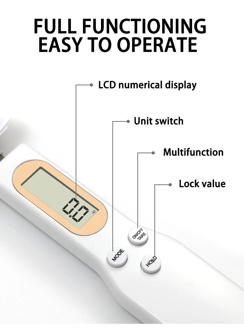 High-Precision LCD Digital Weighing Spoon