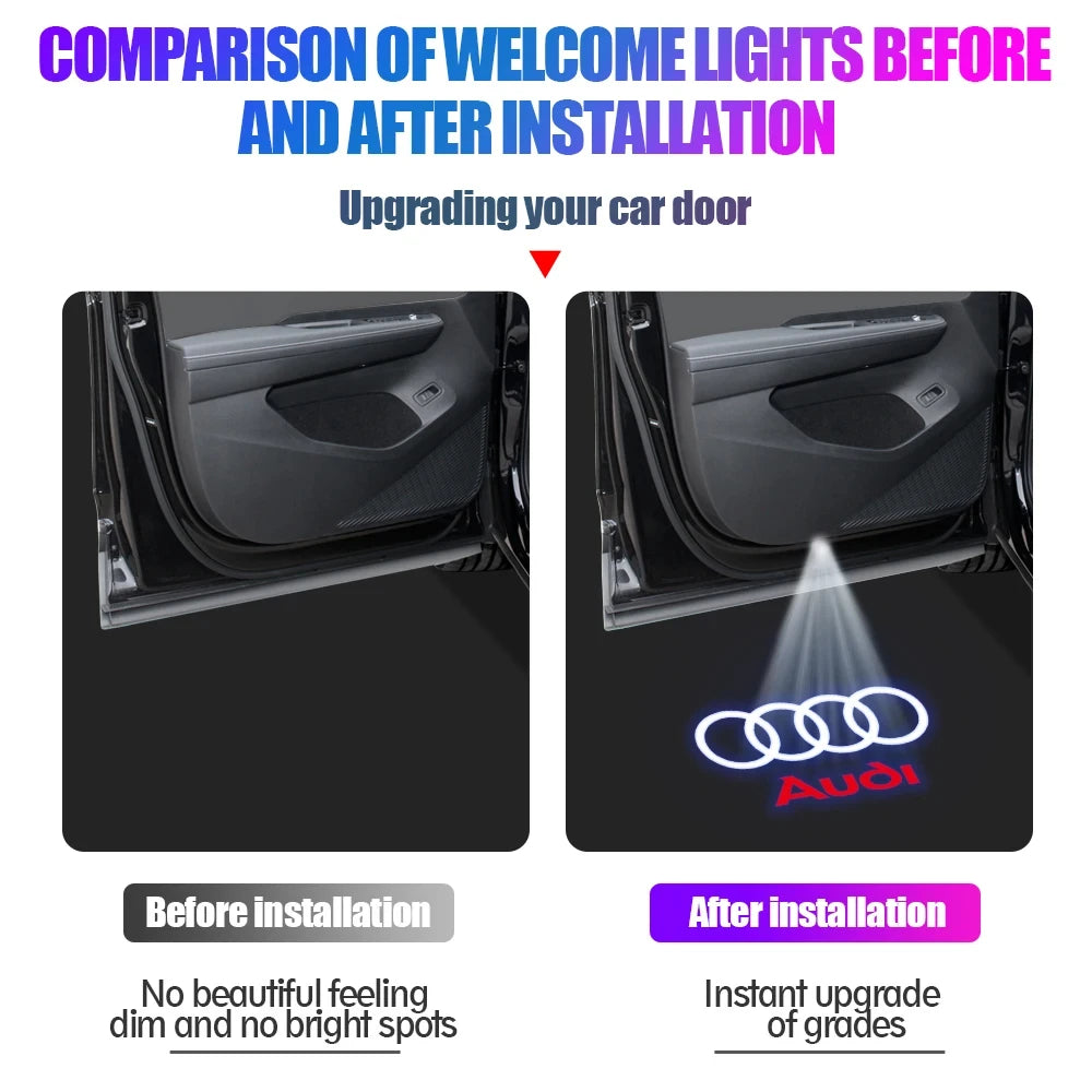 Audi LED Welcome Projector Lights