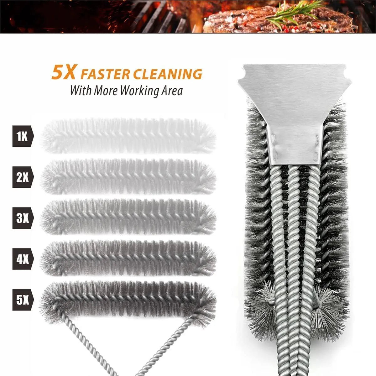 3-in-1 Grill Cleaning Brush