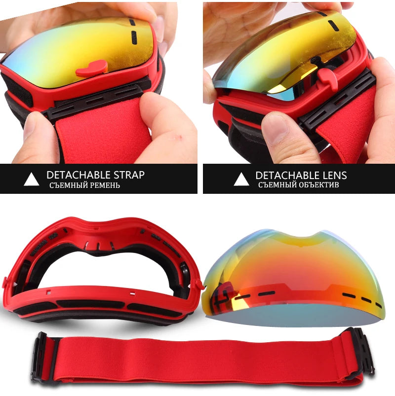 X-TIGER Ski Goggles with UV Protection