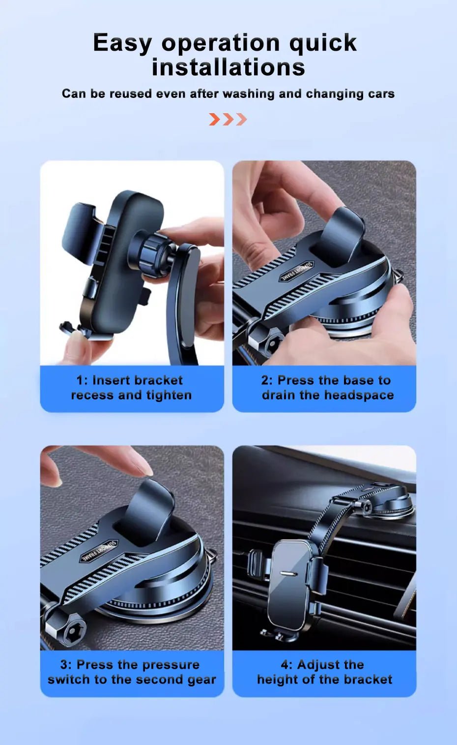 BLALION 360° Rotatable Car Phone Holder