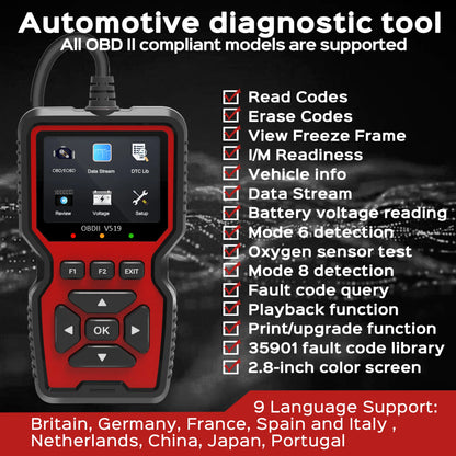 Professional OBD2 Diagnostic Code Reader