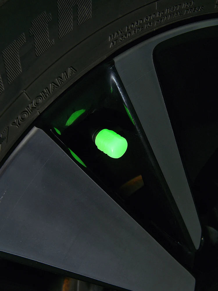 Glow-in-the-Dark Tyre Valve Caps