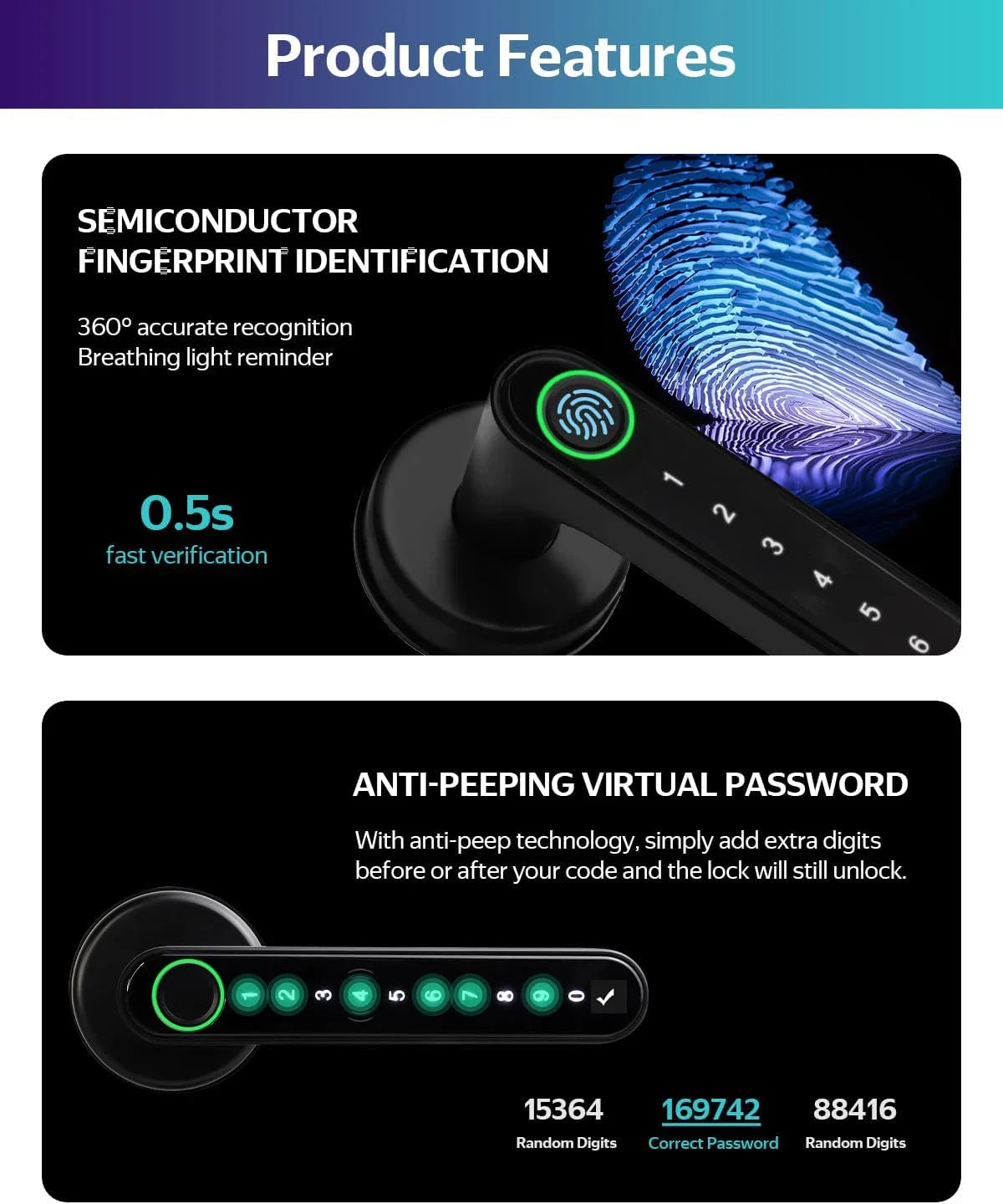 Keyless Smart Door Lock with Fingerprint