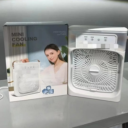 USB Mini Air Cooler with Spray Humidification