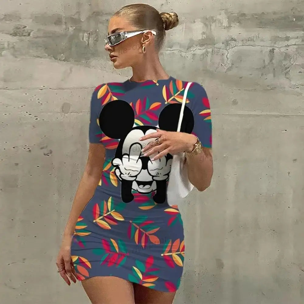 Minnie Mouse Cartoon Mini Dress