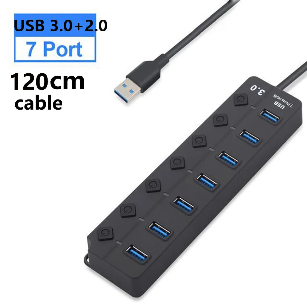 7-Port USB 3.0 Hub with Power Switch