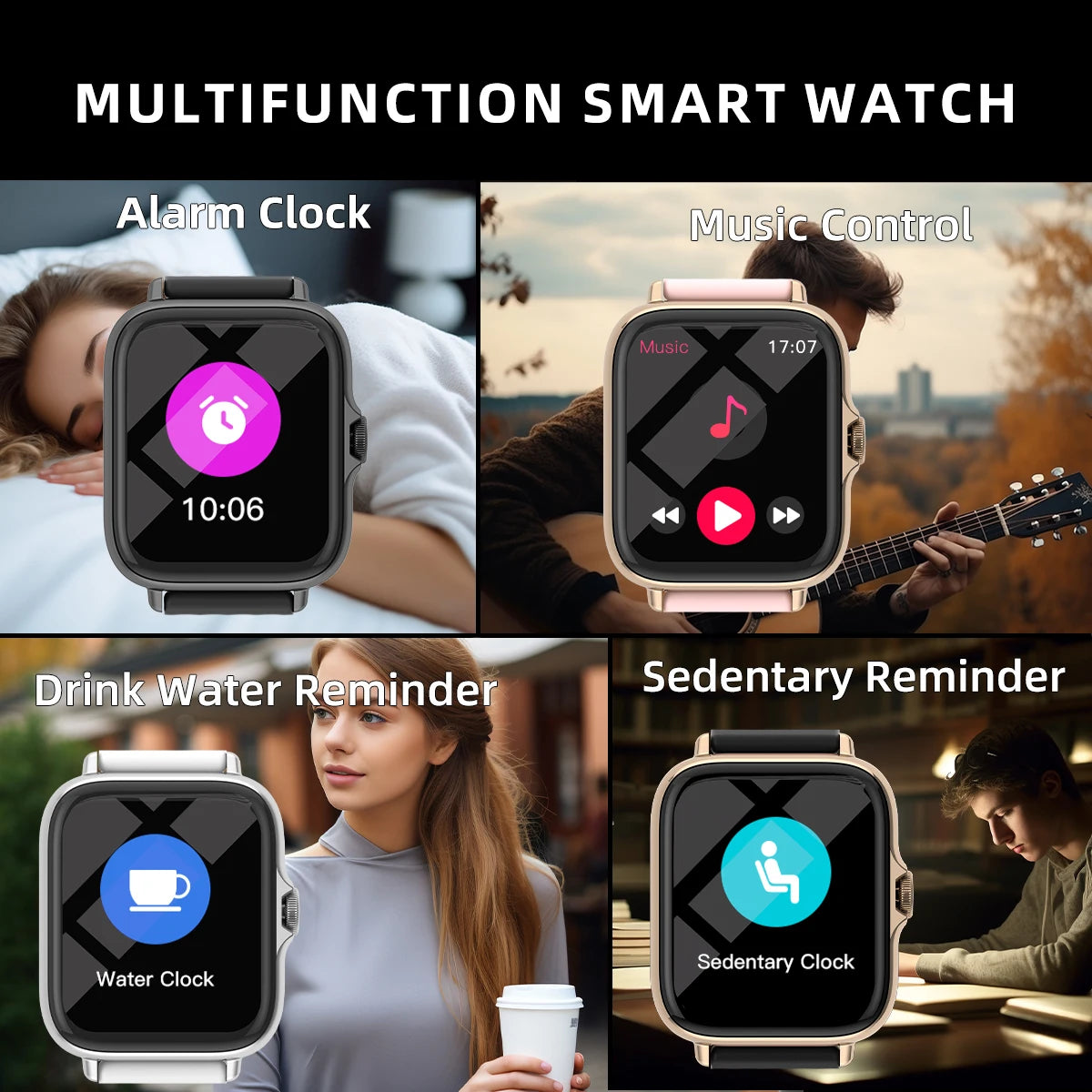 Smart Watch with Call & Health Monitoring