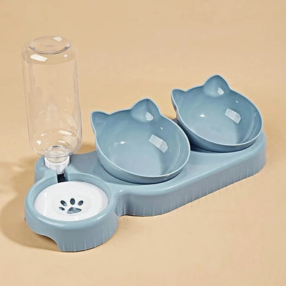 3-in-1 Cat Bowl & Water Feeder