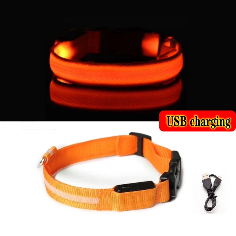 LED Dog Collar Light for Pets - USB Rechargeable