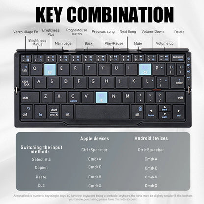 Compact Folding Bluetooth Keyboard