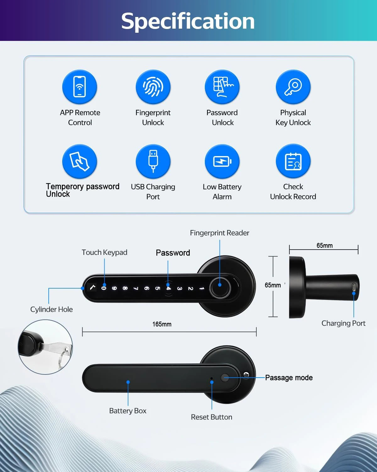 Keyless Smart Door Lock with Fingerprint