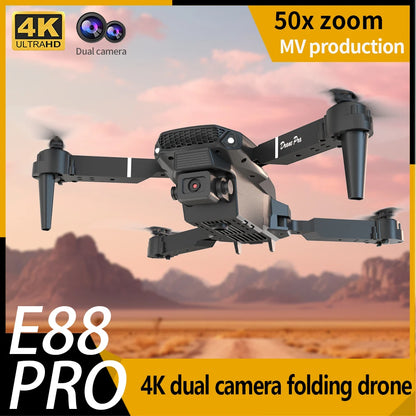 E88 Foldable 4K Drone with Dual Camera