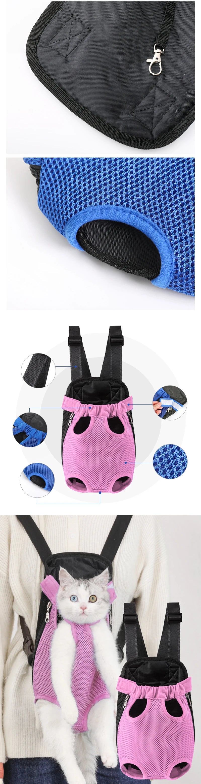 Portable Pet Carrier Backpack for Small Pets