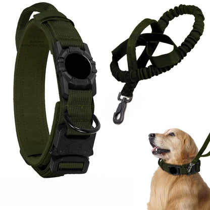 Tactical Dog Collar with AirTag Holder