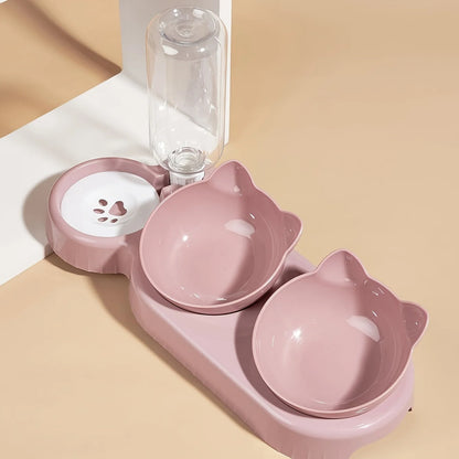 3-in-1 Cat Bowl & Water Feeder