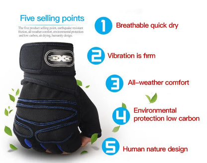 Breathable Shockproof Gym Gloves with Wrist Support