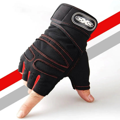 Breathable Shockproof Gym Gloves with Wrist Support