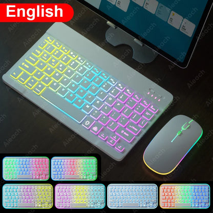 Bluetooth Rainbow Backlit Keyboard and Mouse