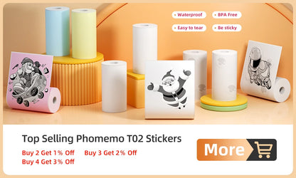 Phomemo T02 Mini Portable Thermal Printer