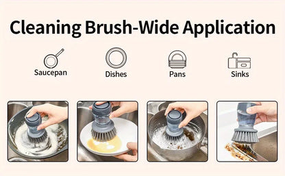 Automatic Liquid Dispensing Kitchen Cleaning Brush