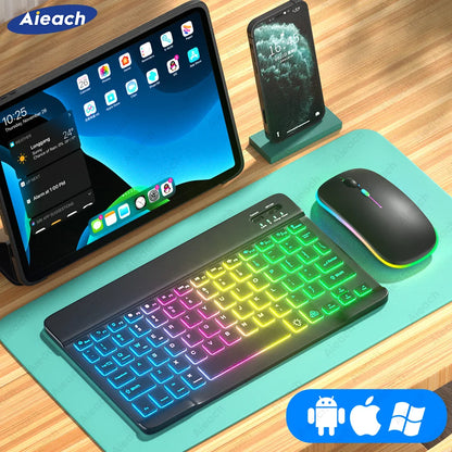 Bluetooth Rainbow Backlit Keyboard and Mouse