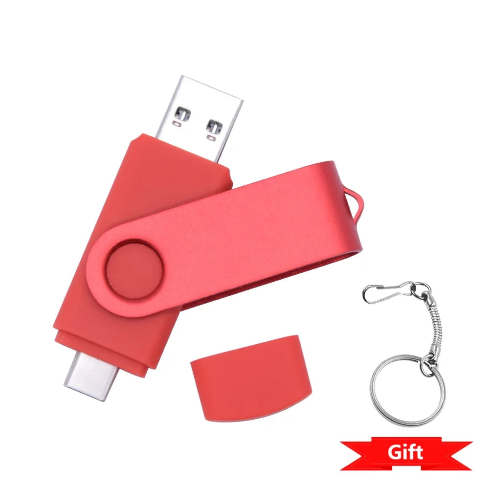 Clé USB rotative 2 en 1 Type-C 