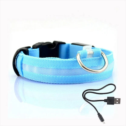 LED Dog Collar Light for Pets - USB Rechargeable