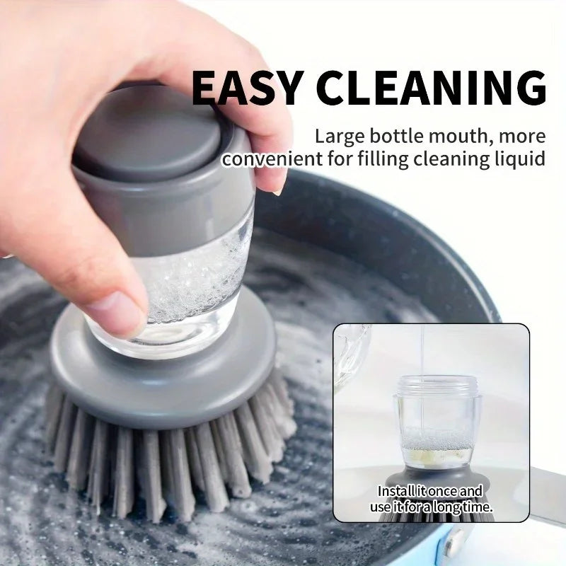 Automatic Liquid Dispensing Kitchen Cleaning Brush