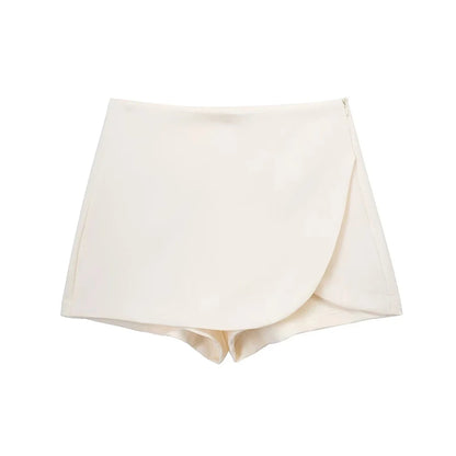 TRAF Vintage High-Waist Shorts Skirt