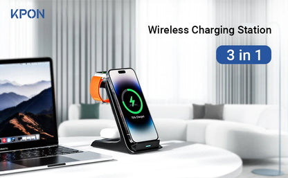 KPON 3-in-1 Fast Wireless Charger