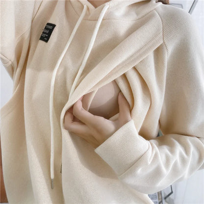 Winter Maternity Hoodie for Pregnant Women