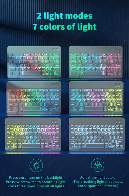 Bluetooth Rainbow Backlit Keyboard and Mouse