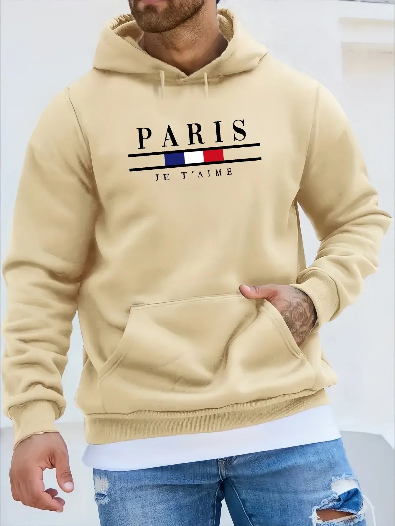 Stylish Men's Hoodie with Fleece Comfort