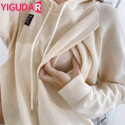 Winter Maternity Hoodie for Pregnant Women