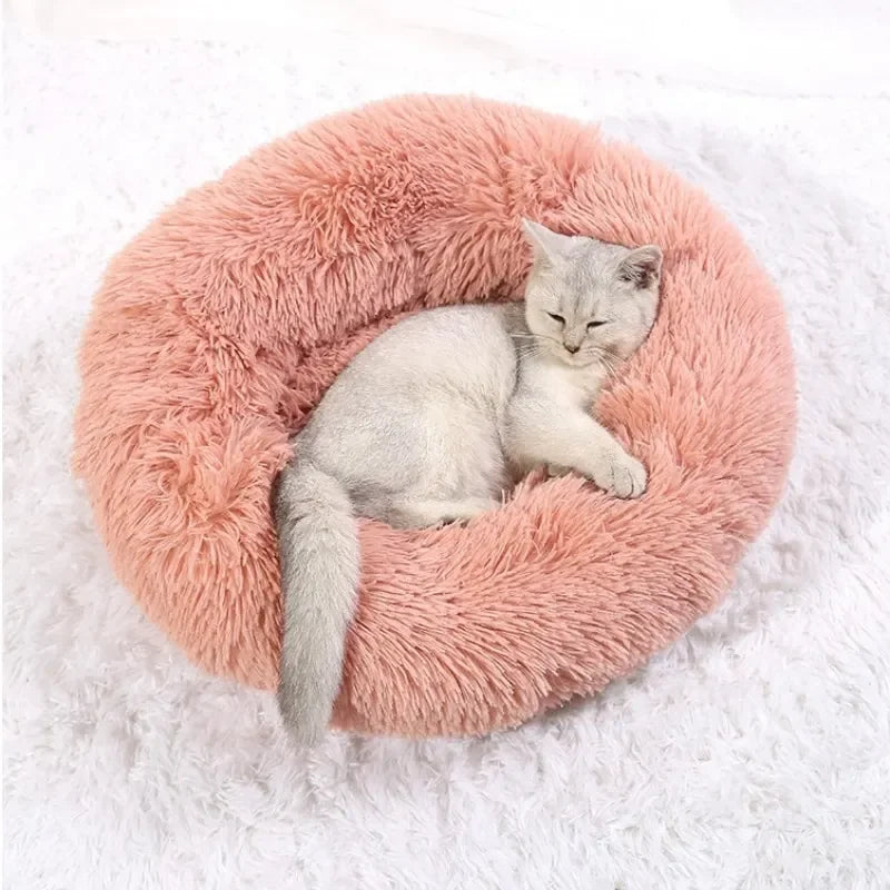 Plush Donut Cat Bed - Ultimate Comfort