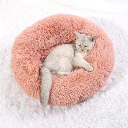 Plush Donut Cat Bed - Ultimate Comfort