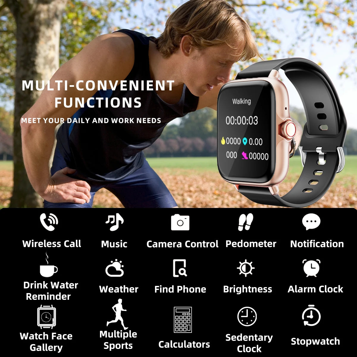 Smart Watch with Call & Health Monitoring