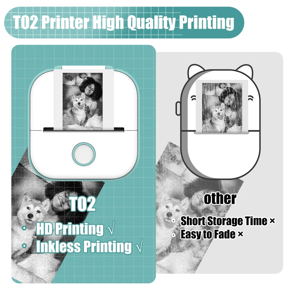 Phomemo T02 Mini Portable Thermal Printer